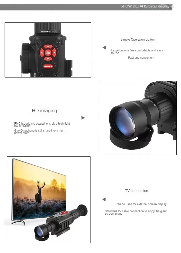 2024 Hunting Tactical Night Vision Mirror 4X Night Vision Mirror HK27-0030 Night Vision Telescope Factory Wholesale Price