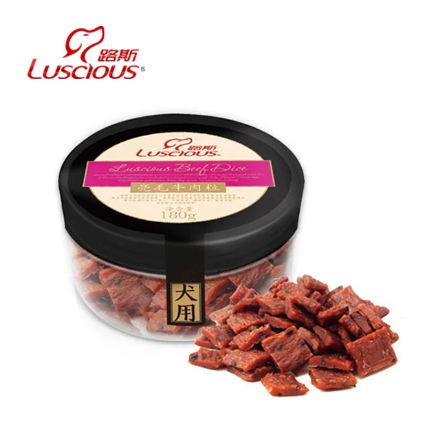 100% Freeze Dried Beef Dice Jerky Plus Calcium Pet Snack Vegetable Tasted High Protein Dog & Cat Food Direct from Factory