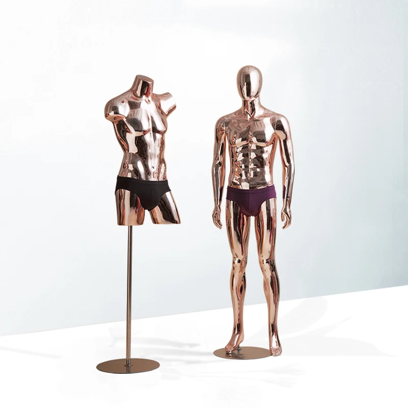 
the body shop high quality fashion full body electroplating rose gold cheap mannequin 