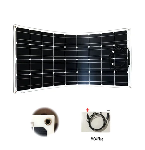 Hot Sale 160W 18V Flexible Photovoltaic Panels Flexible Solar Panels for Marine Vehicles Emergency Power Supply