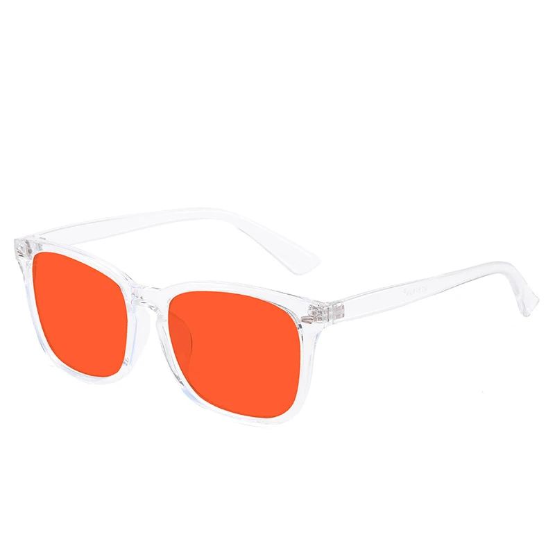 Men Glasses Blue Light Blocking Glasses Red Clear Lenses Glasses for Better Sleep Eliminate Eye Strain