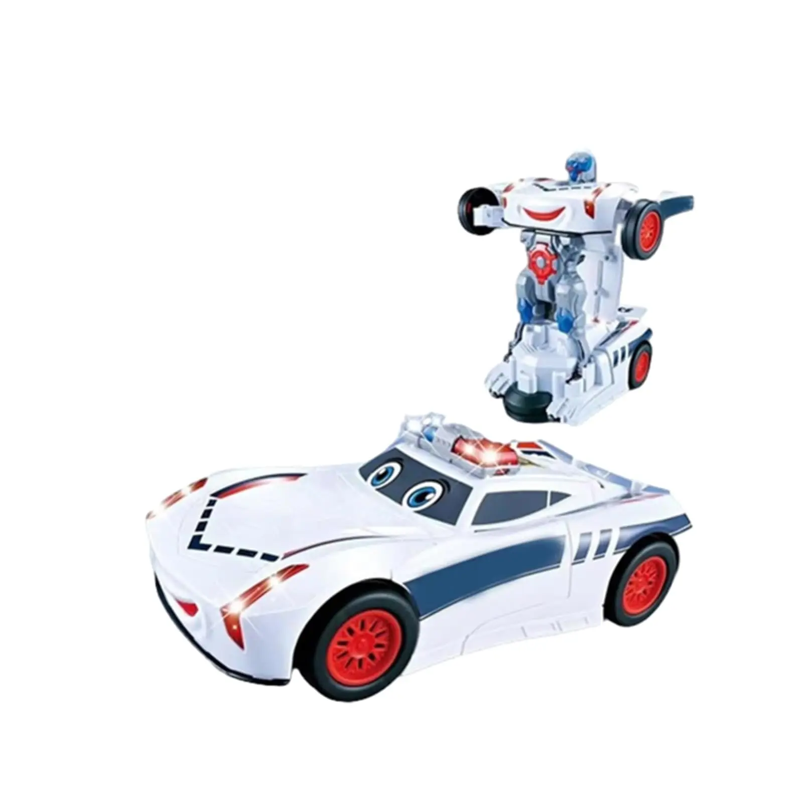 Trending Toys 2024 New Arrivals Remote Control Robotic Car Light&Music Electric Universal Deformation Police Car Toy For kids