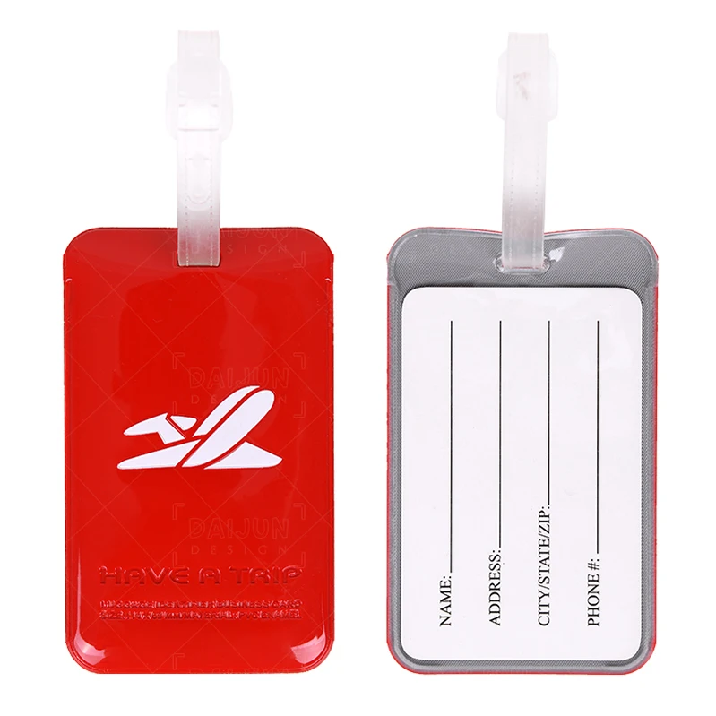 Custom print Promotion travel luggage tag fashion baggage tag name identifier tag