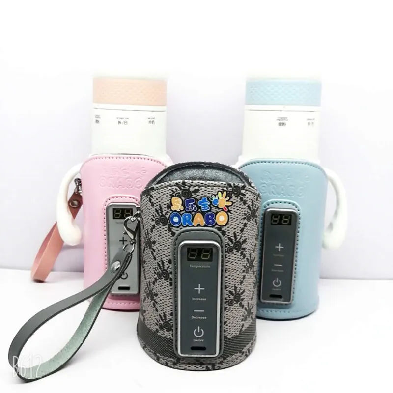 portable milk heating  LED digital display insulated usb  baby bottle warmer bag