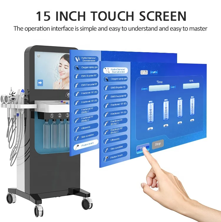 2023 Maquina Hidrofacial Face Hydra Hydro Hidrafacial Handle Rejuvenecimiento Hidro Facial De La Piel Microdermabrasion Machine