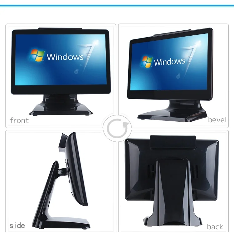 15 inch POS Terminal for Restaurant Ordering Windows/Android touch screen POS All In One With Dual Display