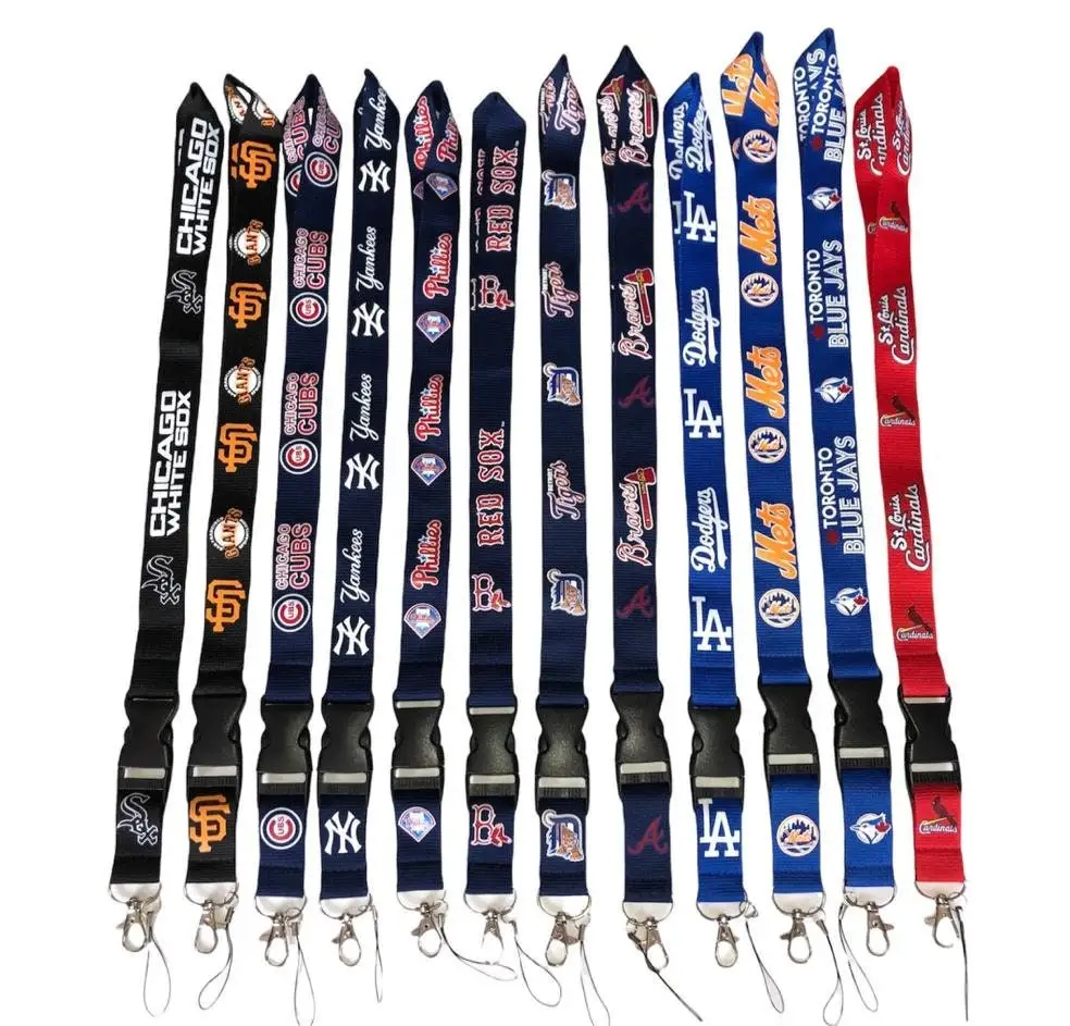 Neck Lanyard KeyChain Detachable Logo Lanyards Pink Lanyard Keychain for MLB