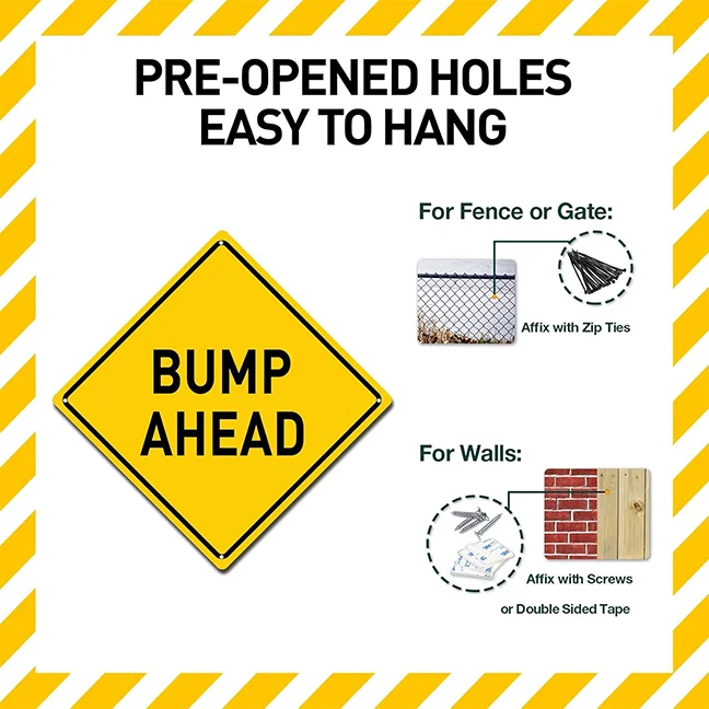 Funny Decoration Bump Ahead Road Sign Traffic Control Signs Made In China For Road And Street