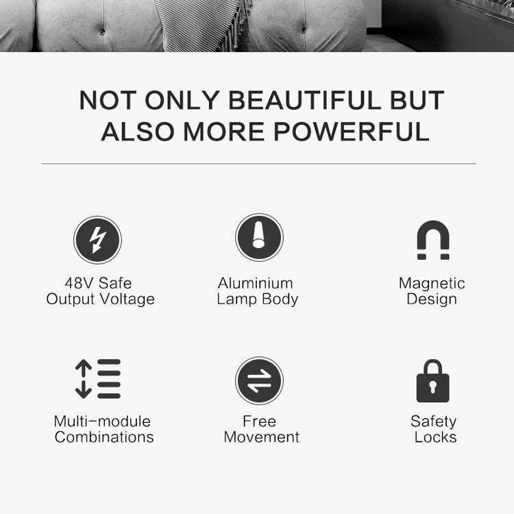 VACE Flexible Dimmable Low Voltage Smart App Control System 24V Magnet Magnetic Led Track Lights