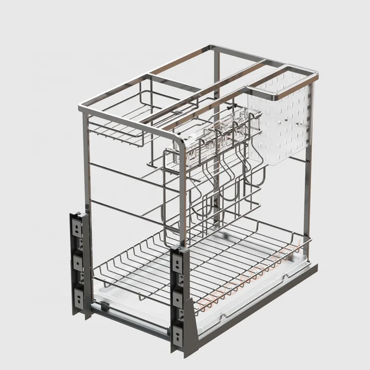 Factory Kitchen Cabinet Seasoning Basket Drawer Basket kitchen storage Kitchen Pull Out Basket