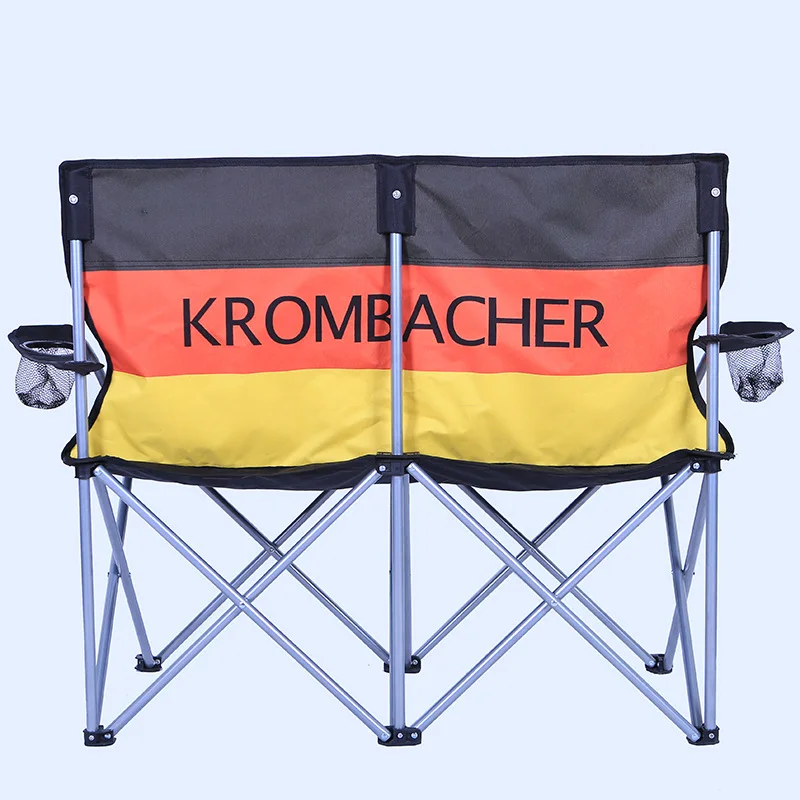 Wholesale Outdoor Double Folding Beach Chair Self-driving Trip Camping Back Chair Portable Double Armchair