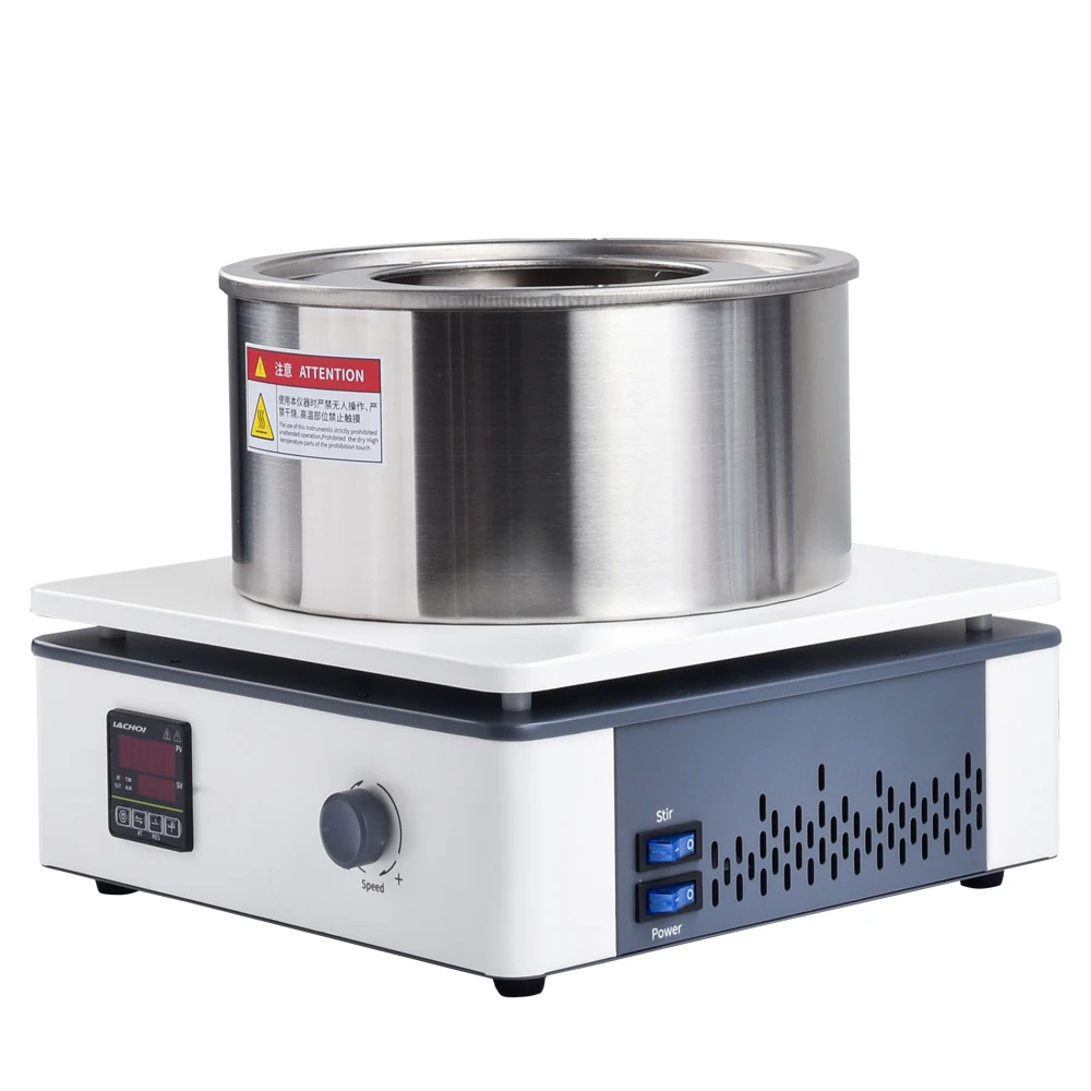 Laboratory Oil Bath with Adjustable Speed 3L 5L Capacity Heat Collecting Magnetic Stirrer for Lab Use