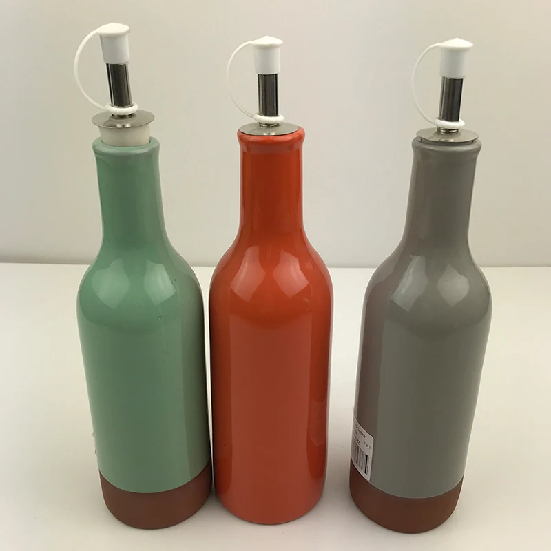 Custom Ceramic Terracotta Essential Oil Olive Oil Bottle