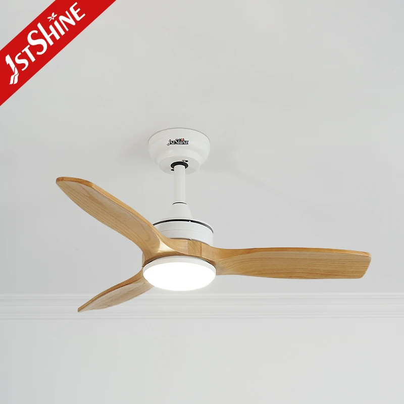 1stshine ceiling fan 35 inch small solid wood blades indoor remote control led ceiling decorative fan with light