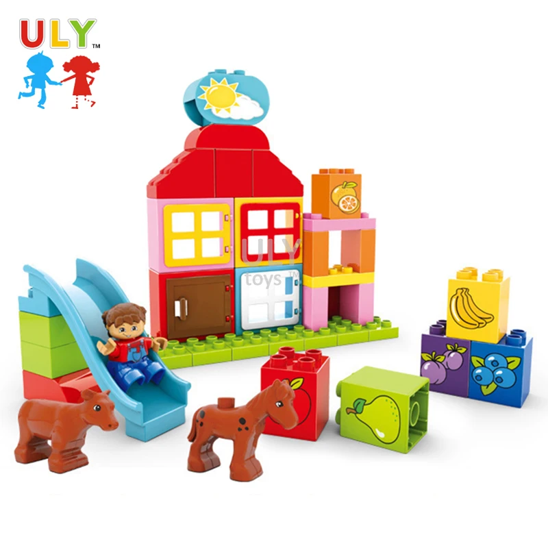 Multifunction Kids Plastic DIY Bricks Toy Study Playing Compatible  Building Blocks Table Set