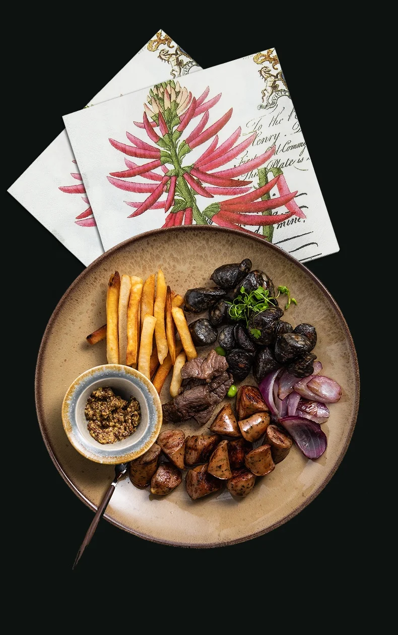 Dinner Napkin Wholesale Printed Decorative Color Paper 2ply Virgin Wood Pulp Printed Soft Papers for Paper Bags 2 Ply