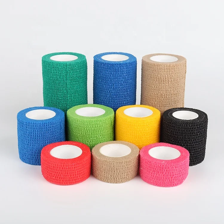 Medical Factory 4.5m Colored non-woven self-adhesive bandage Cohesive Bandage Adhesive Elastic Bandage