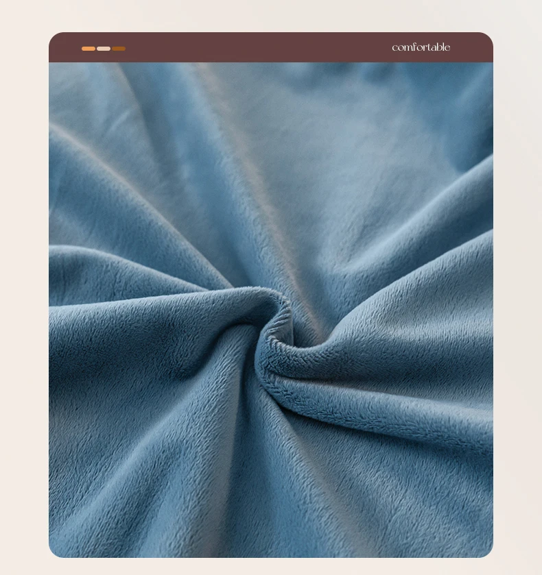 Factory Product Bedding sets Customized Solid milk velvet thickened warm flannel four piece set