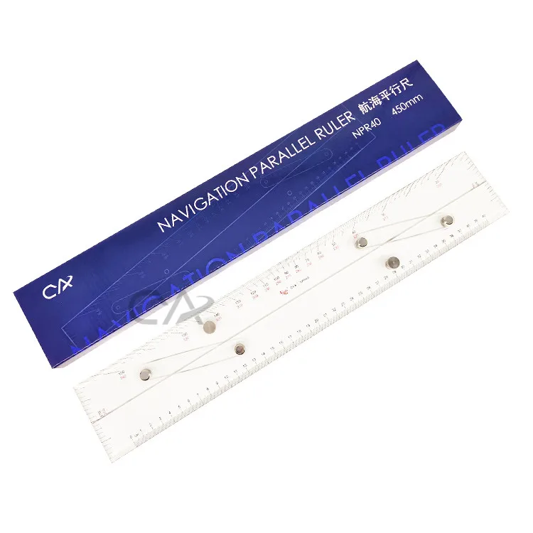 40cm & 16' Navigation Parallel Ruler - Foldable Nautical Miles Scale Ruler