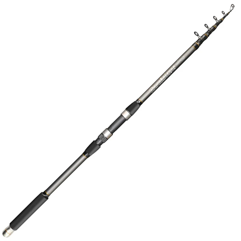 Amatsu 240 Telescopic Carbon Fiberglass Spin Fishing Pole 10-40gr Slow Action for Carp Bass Jigging Fly Fishing Techniques