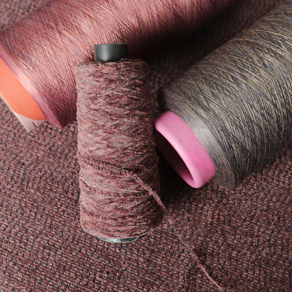 
hand knitting and crochet velvet yarn 100% Polyester Chenille yarn for hats and scarfs 