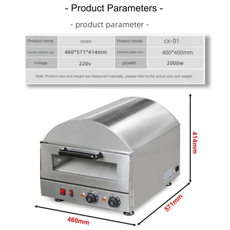 Large capacity Smokeless Toaster Pizza Oven Fast heating Double Layer Commercial Brick Gas Pizza Ovens