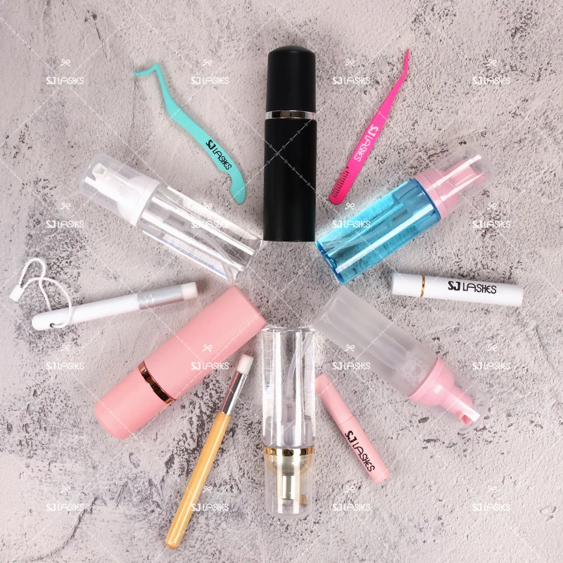 Make your own pink lash shampoo package for lash salon/school academy