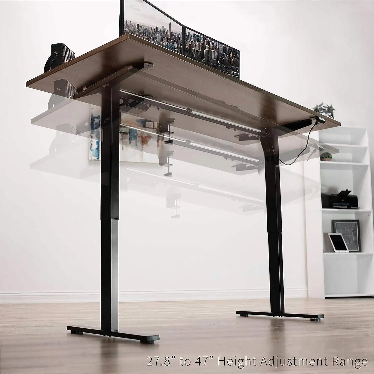 Factory direct sale Ergonomic Intelligent Single Motor 2 Stages leg Electric Sit-Stand Table Desk Height Adjustment Desk