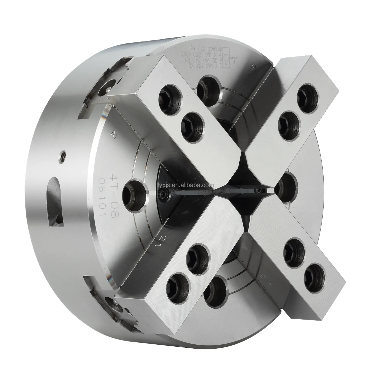 High-speed Hydraulic Power Chuck Lathe Oil Chuck for Metal with 4 Jaws 12mm CNC Lathe Machine 400mm 1 Set Steel,stainless Steel