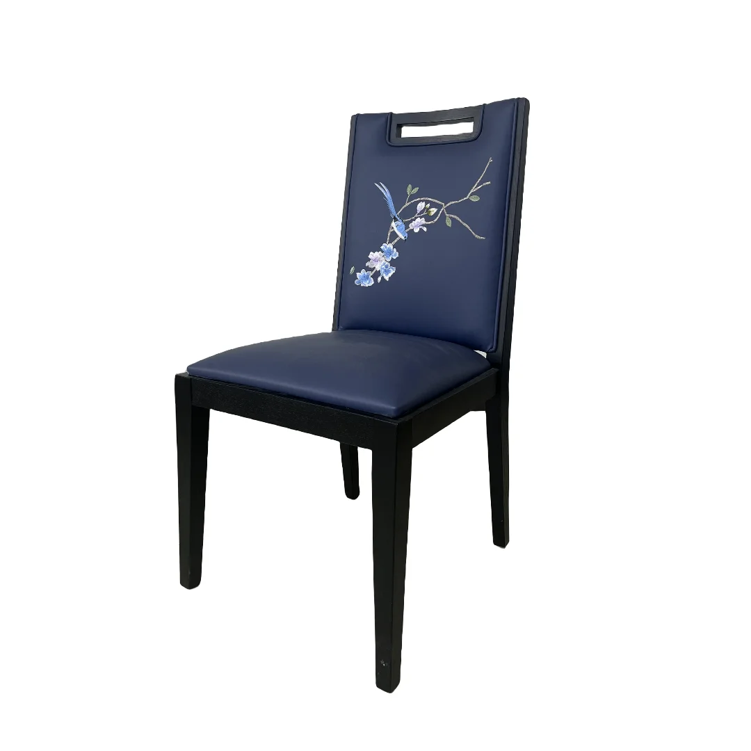 New Chinese hotel chairs Modern simple classical iron wrought Restaurant tables and chairs Hot pot theme dining chairs