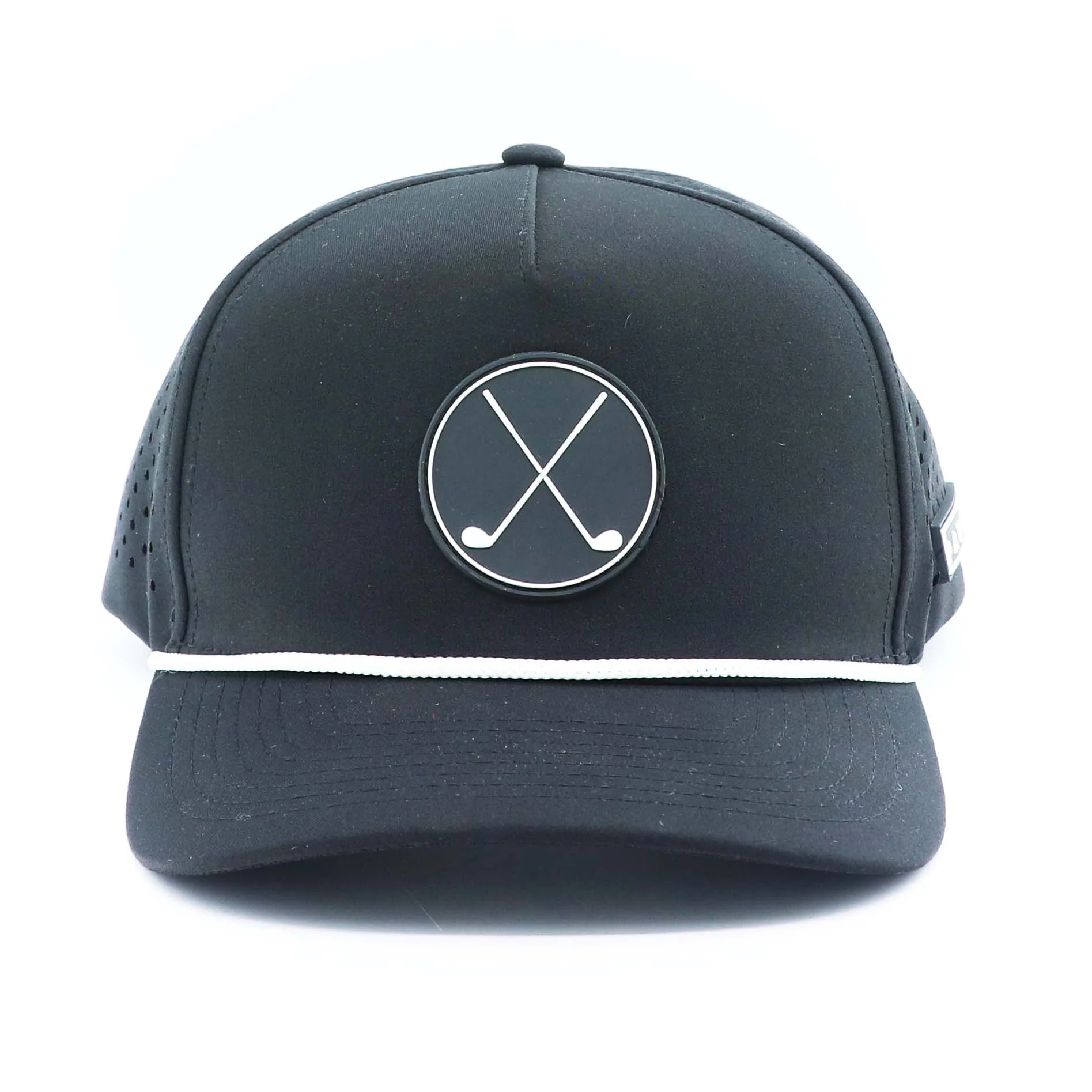 Breathable waterproof Sport Mesh trucker cap polyester Laser Cut Hole Perforated Golf Hat the other cap