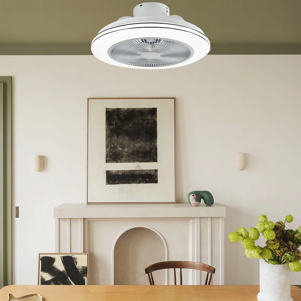 Noiseless Bedroom App Control Modern Dc Smart Bldc Led Light Remote Control Ceiling Fan With Tuya Wifi