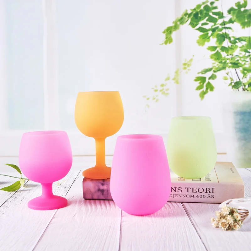 355ML/12OZ Customizable BPA Free Silicone Wine Cup Wine Glasses for Drinking Indoor or Outdoor