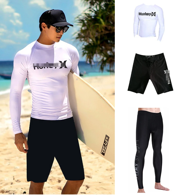 Hot selling wetsuit full body sunscreen warm swimming long sleeve surf shorts