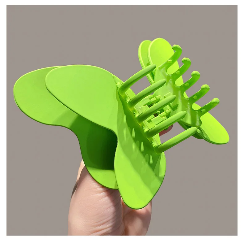 Wholesale Fashion 16cm Oversized Butterfly Double Layers Claw Clamp 3D Plastic Hair Clips Girls Candy Colors Jaw Clips