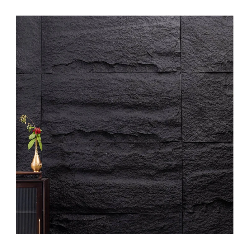 1200x600mm factory price 3D polyurethane PU rock material culture flowing stone sheet wall panel thin veneer cheaper price