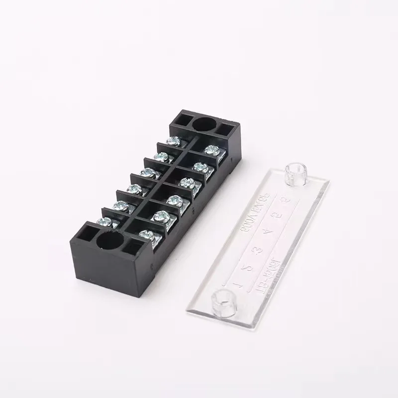 Двухрядные Винтовые клеммные блоки TB-1504 15A/600V разъем фиксированный медный Штекерный клеммный