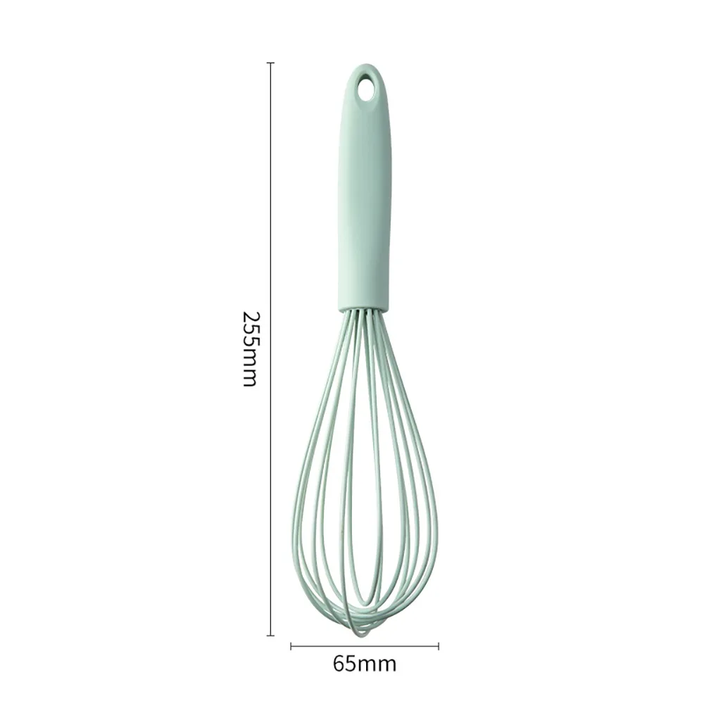 10 Inches kitchen utensils hand held stirring stick manual whisk ice cream mixer machine baking DIY tool silicone egg beater