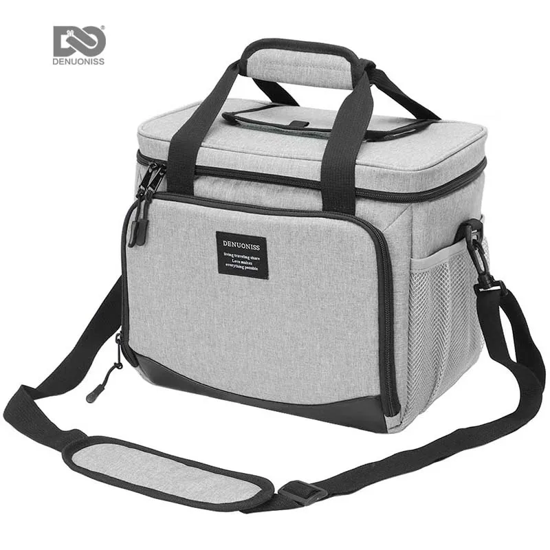 China supplier wholesale high capacity reusable shoulder lunch bags big size picnic bag portable food ice cooler box for camping