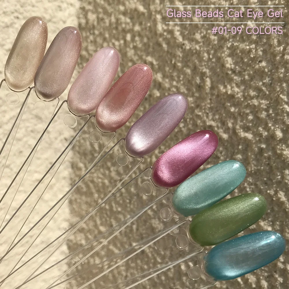 AOPMALL New Trend Glass Beads cat eye gel polish Moonlight Magnetic cat eye nail art gel support OEM/ODM private label custom