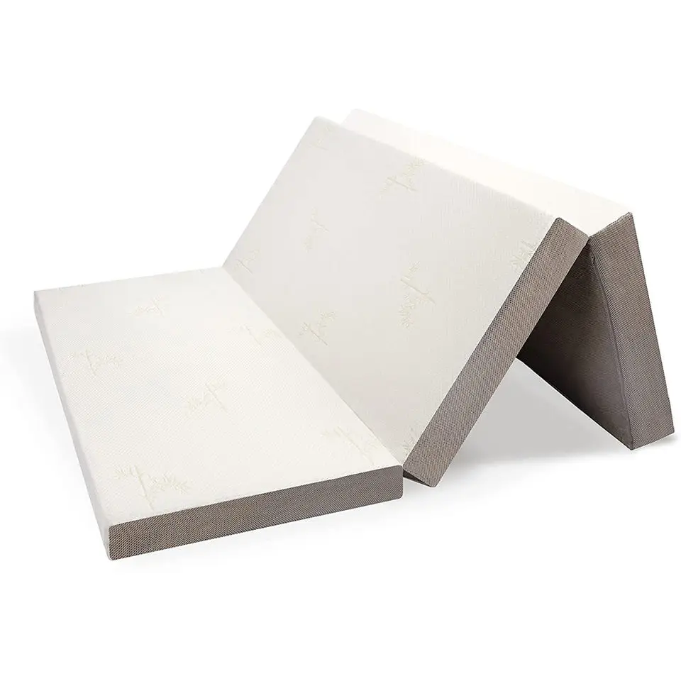 OEM amazon top seller memory foam orthopedic Medical bed mattress twin sized camping mattress foldable foam tri folding mattress