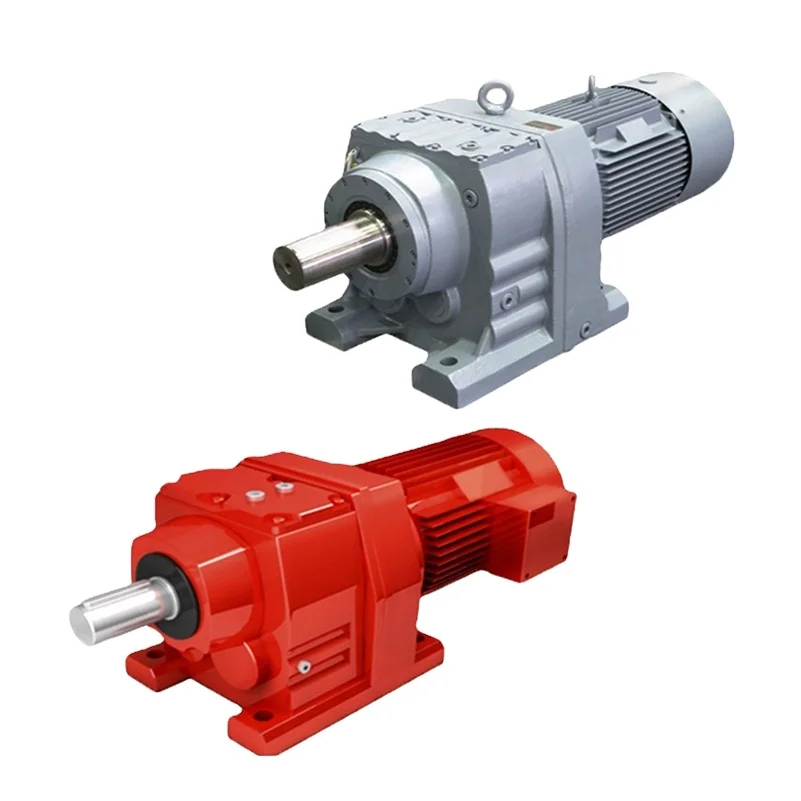 1.1kw 1.5kw 2.2kw 3kw 4kw Cast iron R37 RF37 R47 RF47 Gearmotors Gearboxes Line Helical Gear Speed Reducer with electric motor