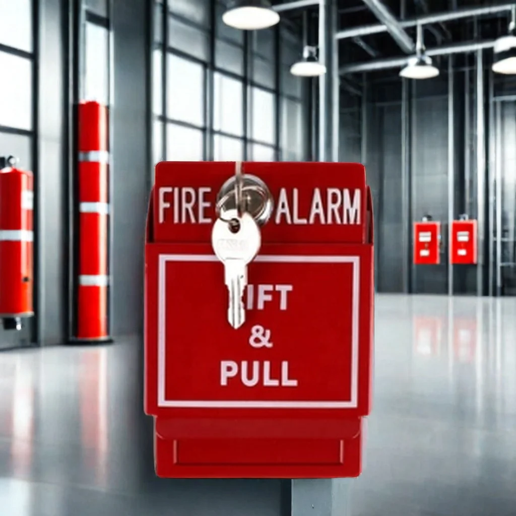 Metal Construction Manual Call Point with Key fire alarm system accessory Fire Alarm Pull Station with good quality