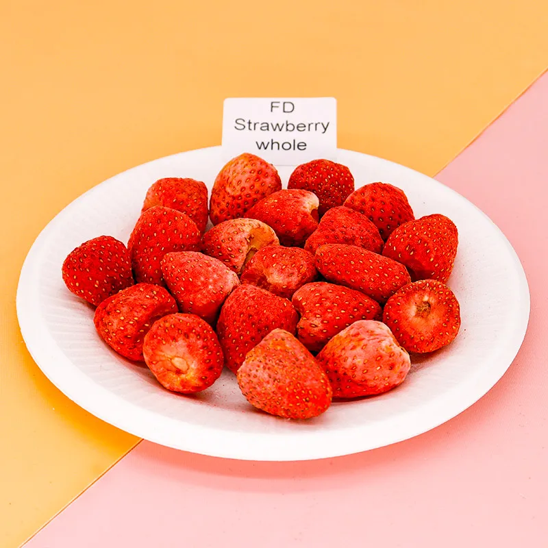 Healthy snack sweetened dried fruits freeze dried strawberry