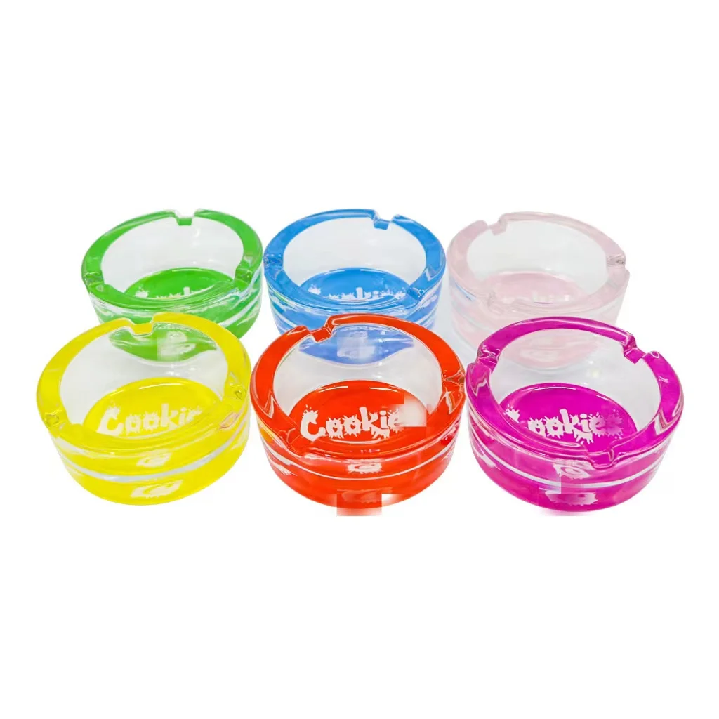 Hot-selling Round glass ashtray 65mm cigarette accessories smoking ashtray wholesale logo custom accepted