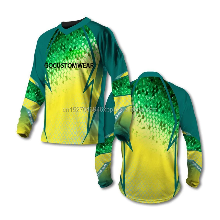 
Latest design sublimation printed long sleeve fishing t shirts Custom For Fishing 