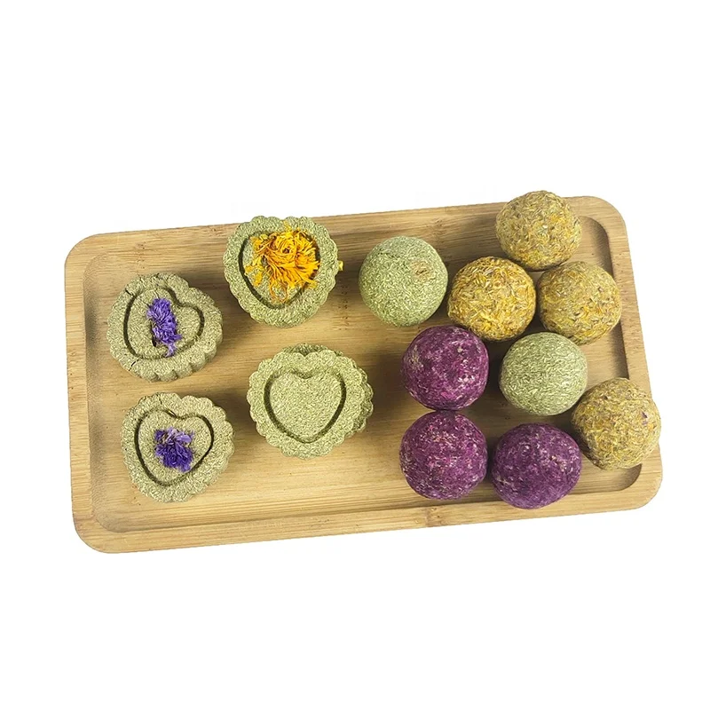 Кролик кролик зуб жевательные игрушки органический хомяк китайские шиллы зубы молярные снэки маленькая трава мяч съедобный