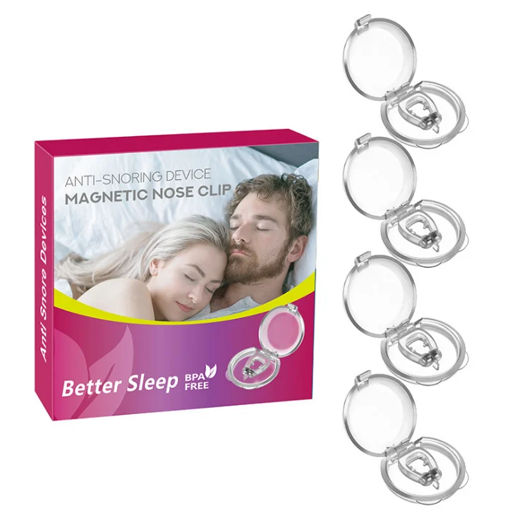 Anti Snoring Solution Device Magnetic Nose Clip Anti Snoring Nose Plug 4 pcs set
