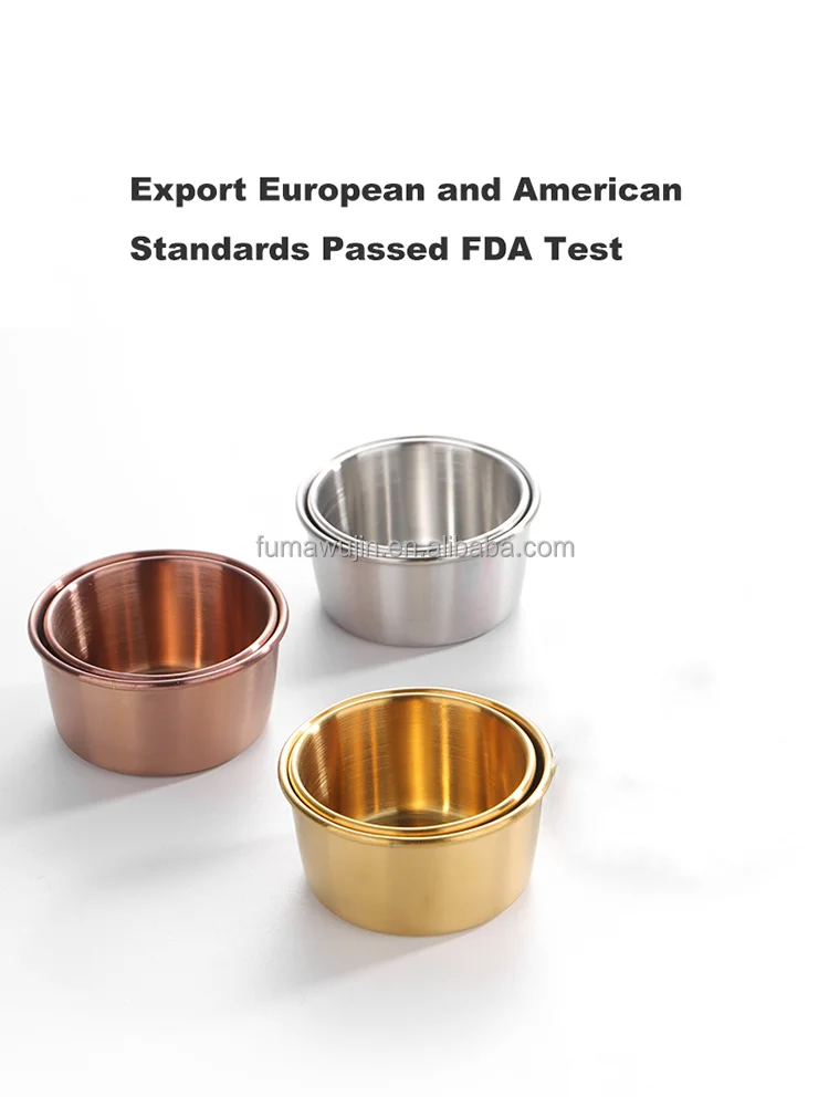 Commercial hot selling stainless steel kitchen utensils hot pot soy container salad tomato mini sauce bowl