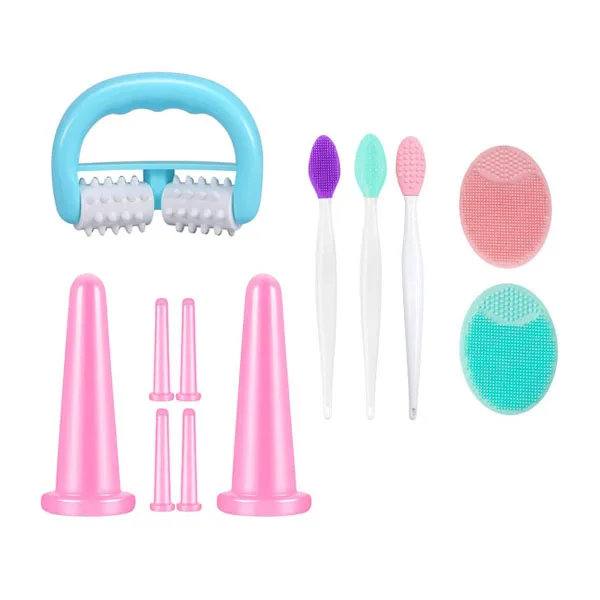 4 шт. вакуумный массажер для лица форма чашки для антицеллюлитный массаж тела при помощи присосок терапия Уход за кожей лица, подтягивающий утягивающий уход за терапия